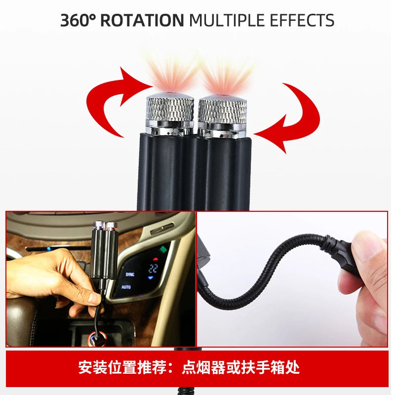 Car Interior Roof Star Light USB LED Starry Atmosphere Projector Galaxy Light Night Party Decor