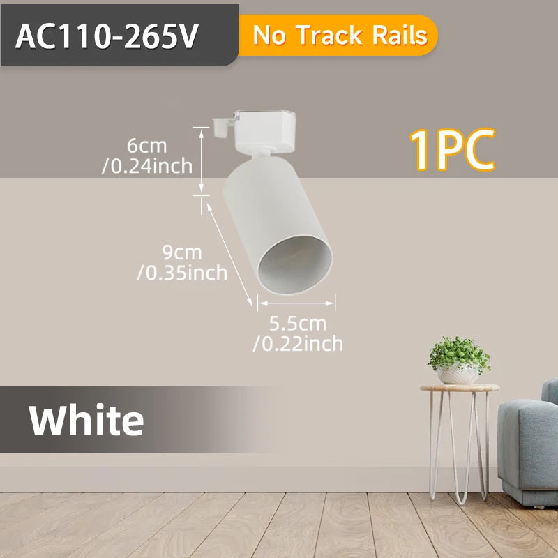 GU10 LED Track Light Full Set, Ceiling Spotlight for Kitchen Living Room & Store Decor