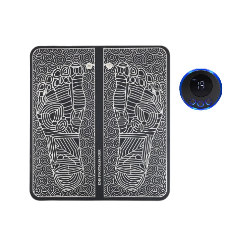 EMS Foot Massager Pad for Pain Relief & Acupoint Massage, Electric Muscle Stimulation to Improve Blood Circulation
