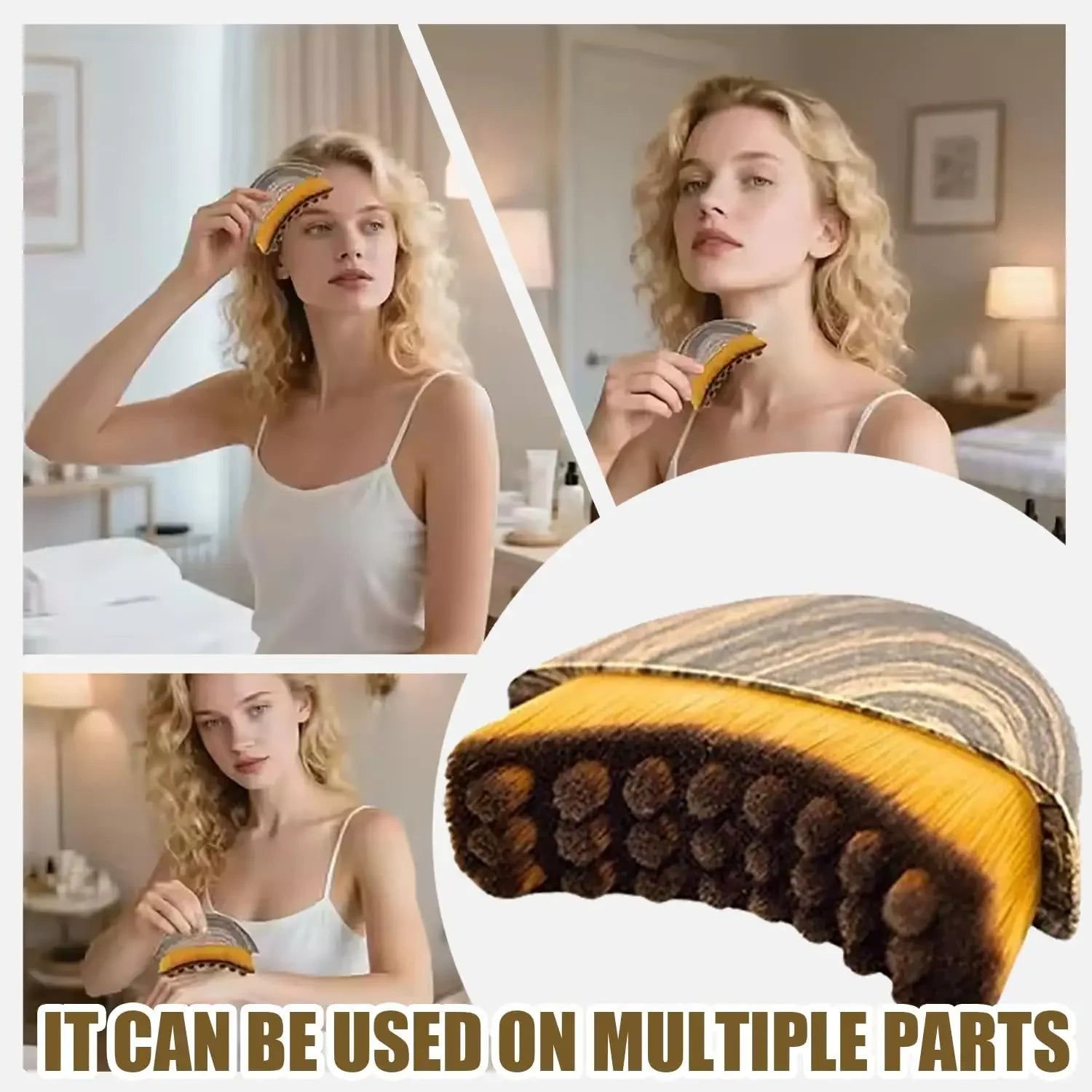 Lymphatic Contour Face Brush for Chin & Jawline Sculpting Drainage Massager Ergonomically Designed to Fit Skin