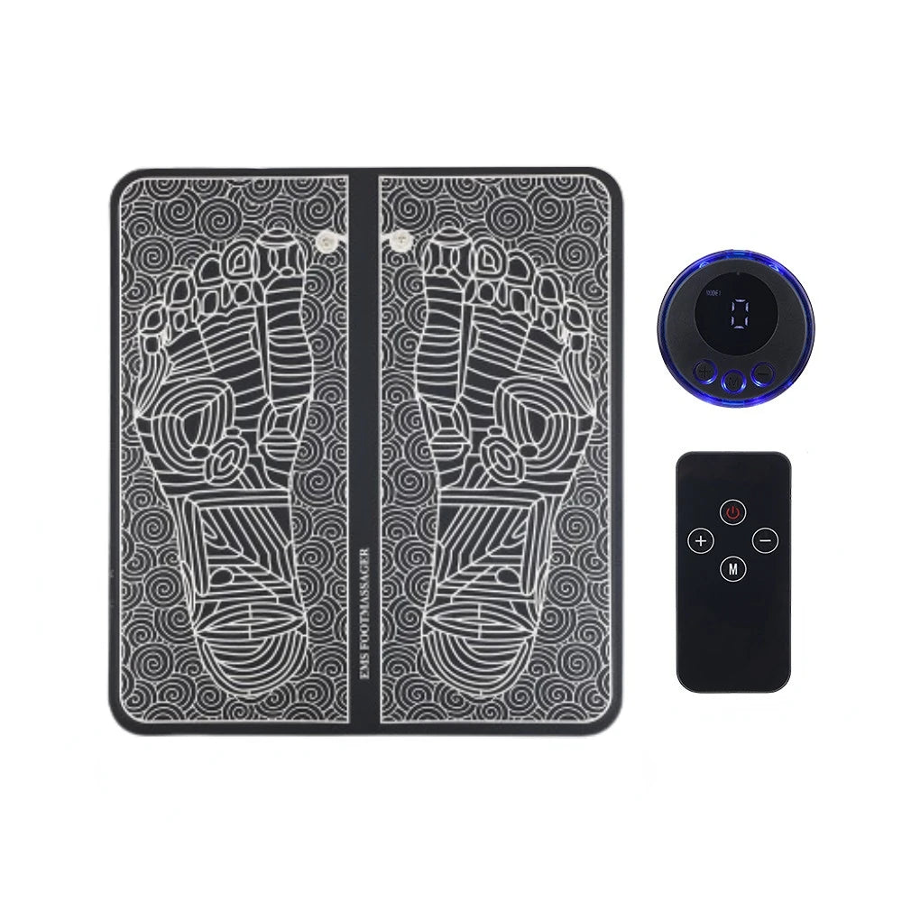 EMS Foot Massager Pad for Pain Relief & Acupoint Massage, Electric Muscle Stimulation to Improve Blood Circulation