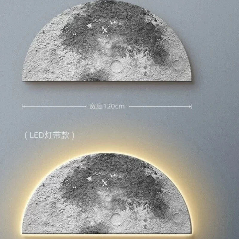 Moon Sandstone LED Wall Lamp Painting - Background Wall Living Room Decoration