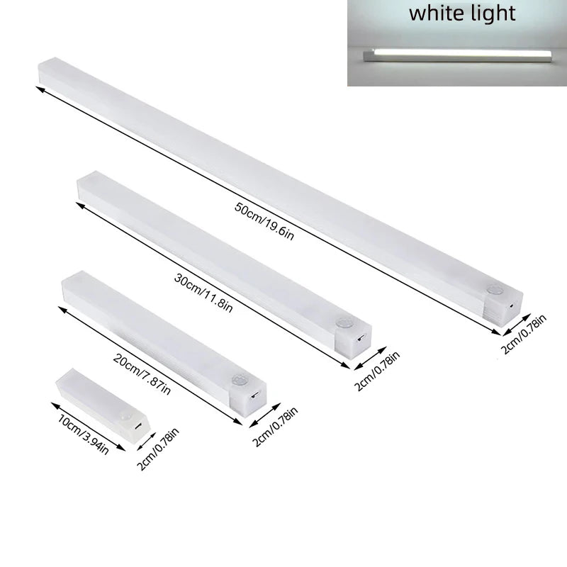 Motion Sensor Rechargeable LED Night Light - Wireless USB-C Lamp for Kitchen Cabinet, Bedroom & Staircase