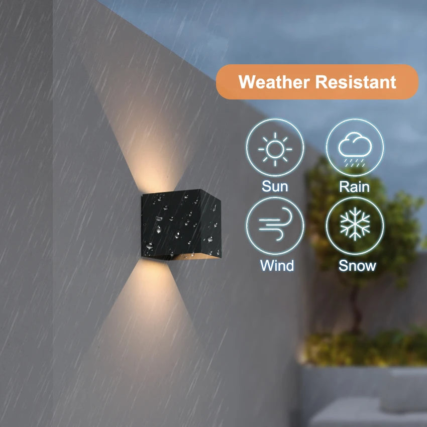 LED Waterproof Wall Lamp in Black, White or Grey for Indoor and Outdoor Lighting Decoration Aluminum Wall Lights