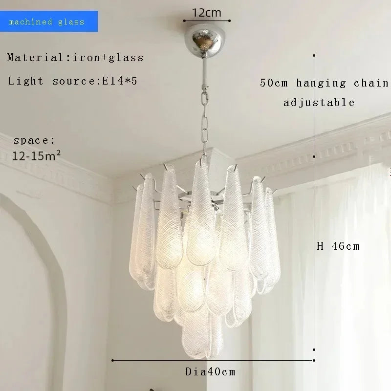 Vintage Nordic Glass Ceiling Chandelier - Luxury LED Hanging Lamp for Living Room, Dining Table and Home Decoration