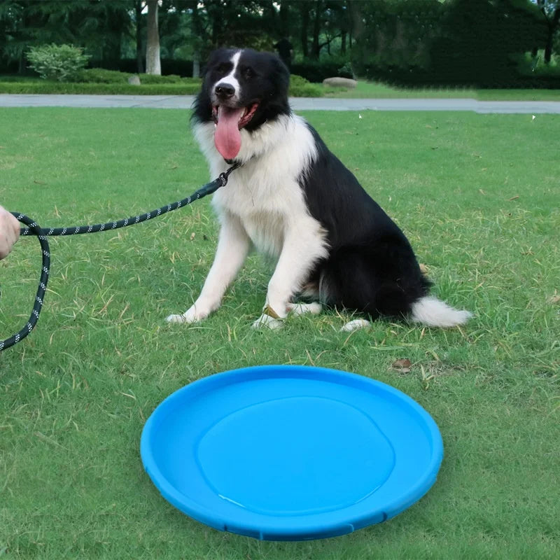 Silicone Flying Saucer Dog and Cat Toy - Chew Resistant Flying Discs for Puppy Training and Interactive Pet Play