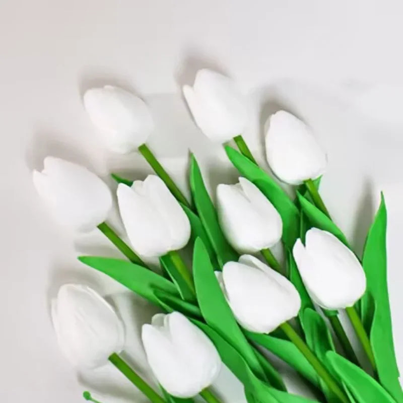 Artificial Tulips Bouquet Real Touch Fake Tulip Flowers for Home Wedding Decor
