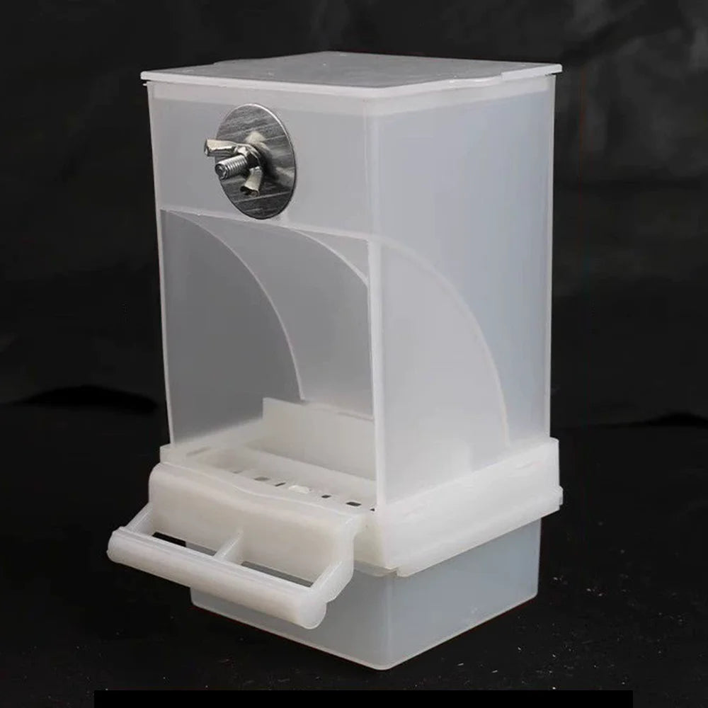 Parrot Feeder Anti-Spill Transparent Bird Food Box Clear Feeding Device for Parrots Durable Bird Feeder