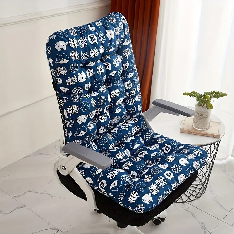Ergonomic Office Chair Cushion with Integrated Backrest Support for Home & Car Seats