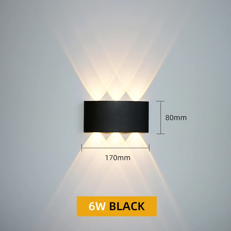 Aluminum LED Wall Lamp Waterproof IP65 Outdoor Garden Lights Interior Wall Light for Bedroom Living Room Stairs