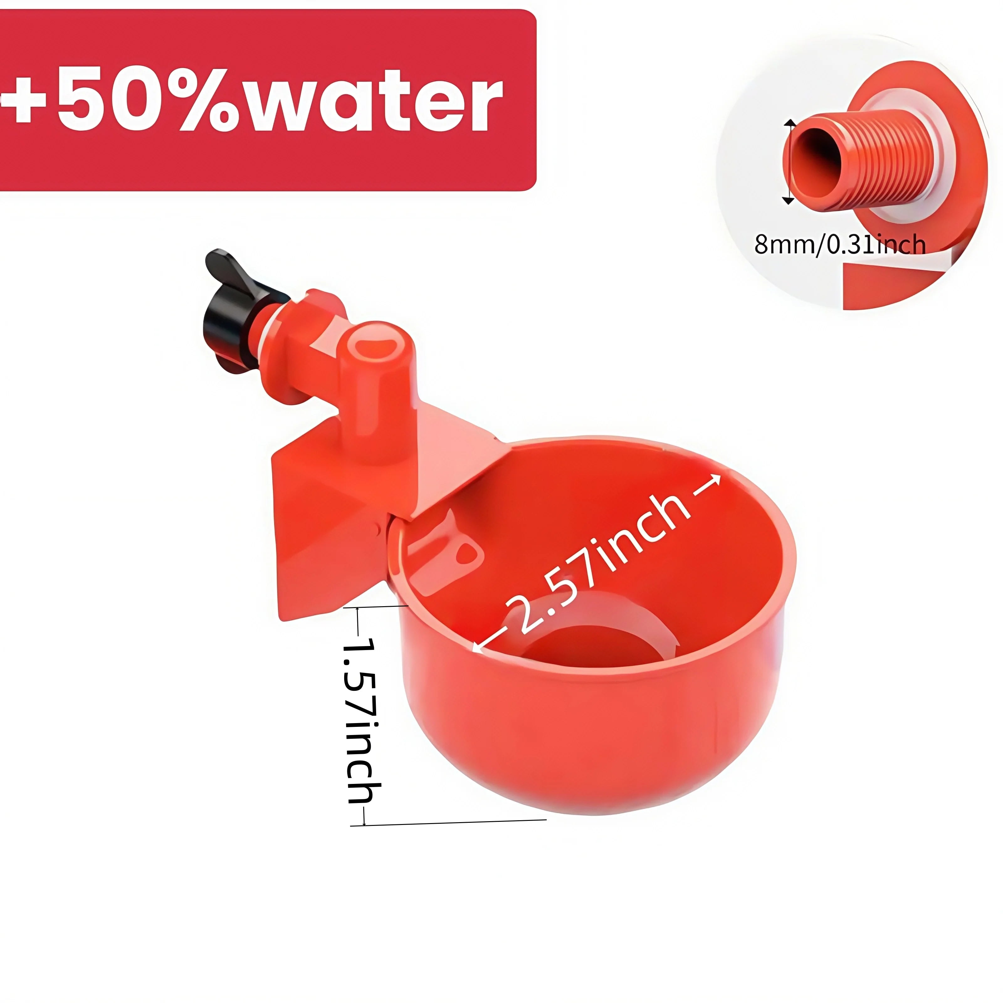 Automatic Poultry Drinking Bowl Chicken Waterer Cups Duck Hanging Water Dispenser