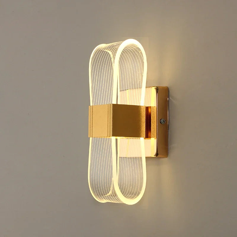 Nordic Luxury Aluminum LED Wall Lamp - Modern Bedside & Living Room Background Wall Light