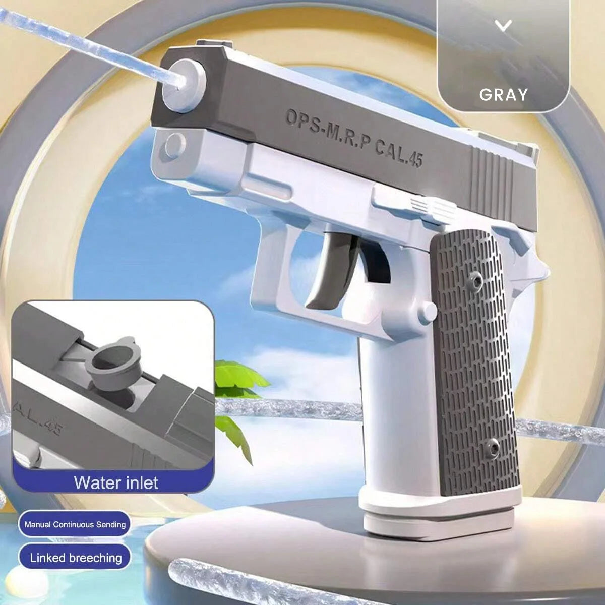 M1911 Water Gun Pistol Toy Squirt Blaster for Summer Pool Beach Shooting Games Outdoor Kids & Adults