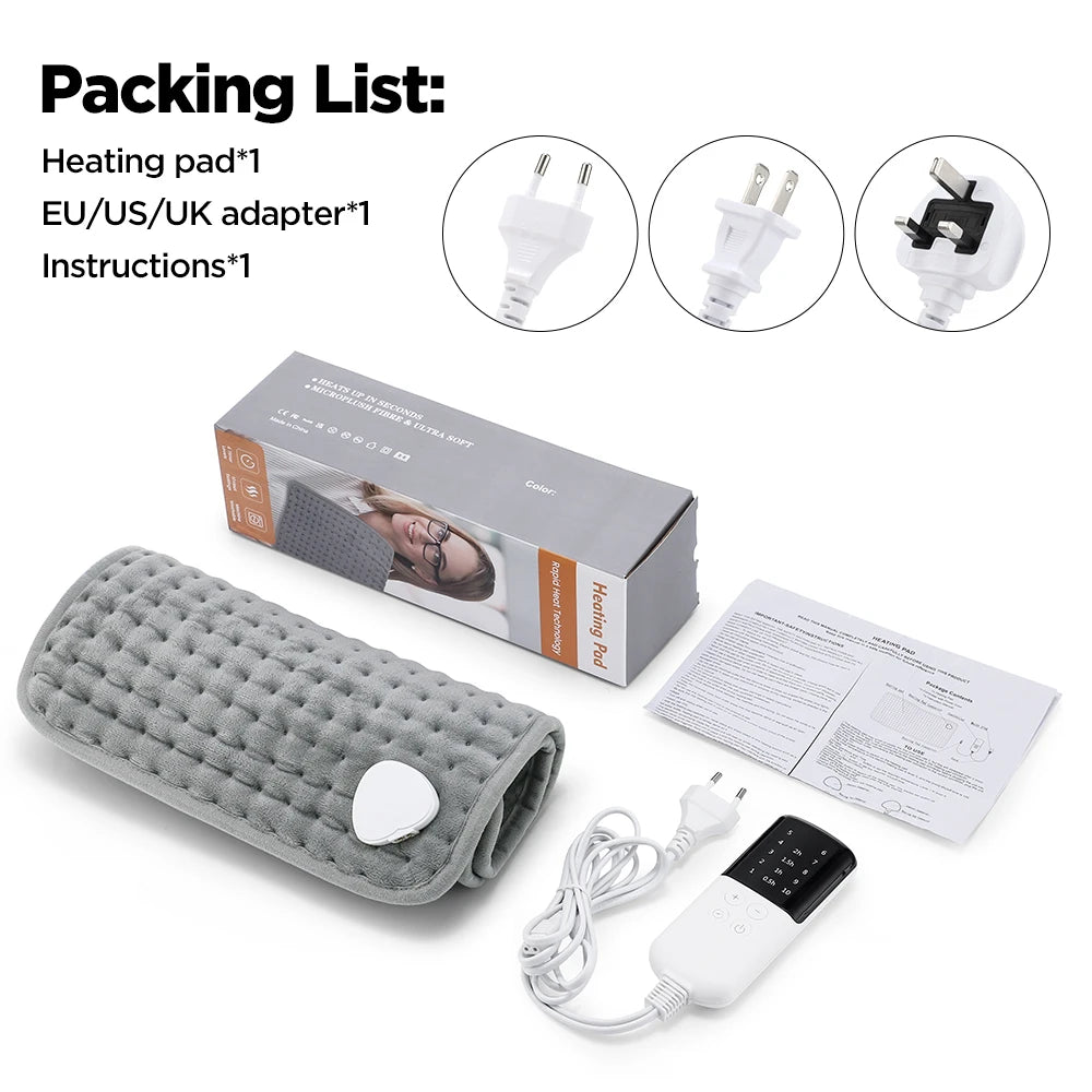 Electric Heating Pad & Multifunctional Heating Blanket Cushion, Adjustable Temperature Body Back Warmer for Home & Office