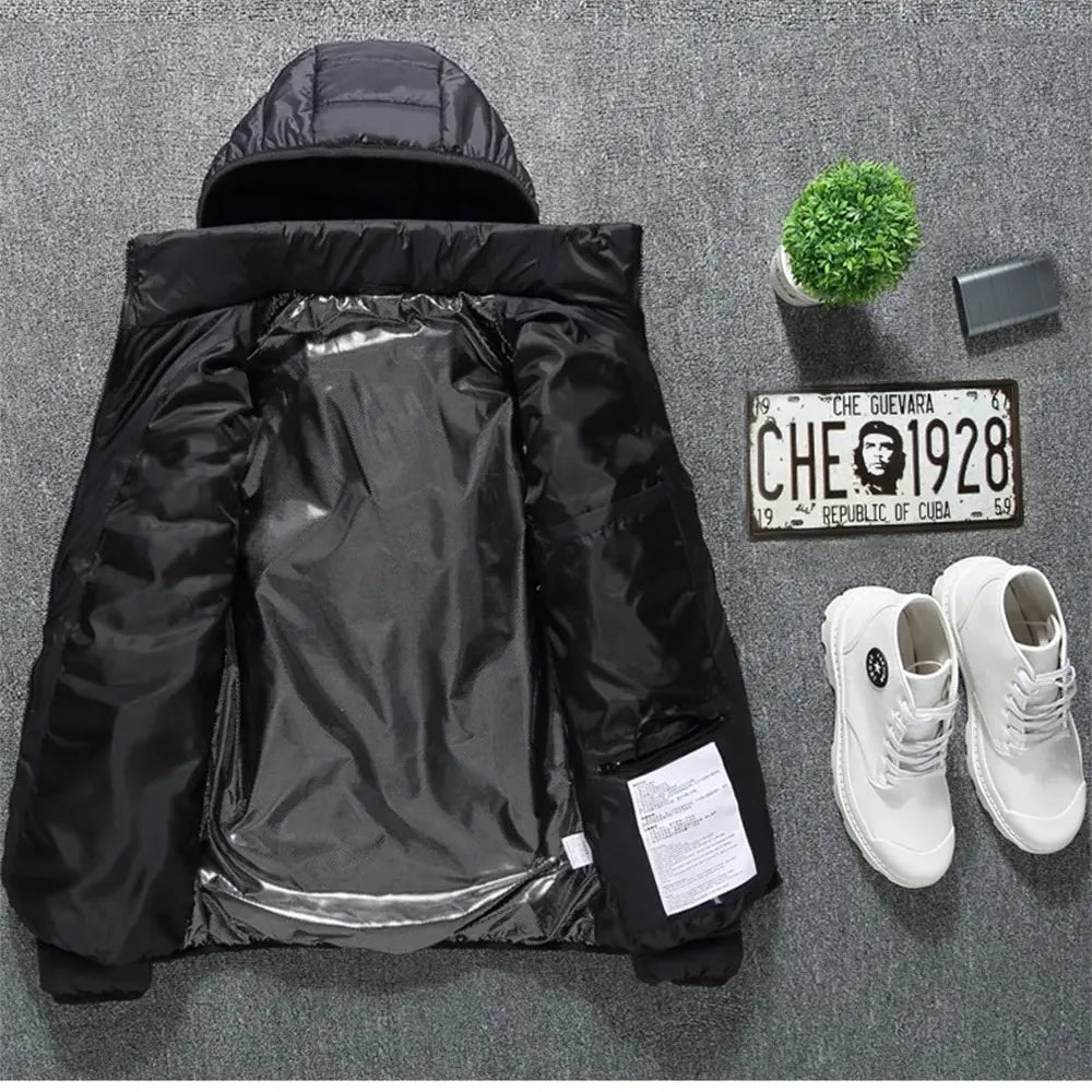 USB Self Heating Jacket for Men and Women Warm Vest Heated Coat Ski Camping Hiking Winter Cotton Clothing