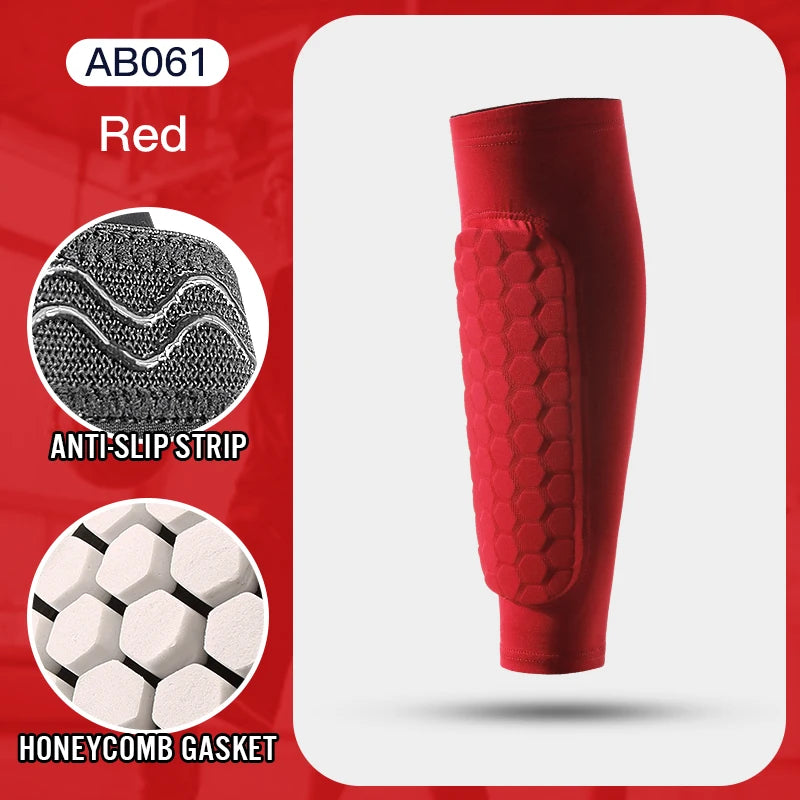 Football Shin Guard Socks Sleeves with Foam, Calf Compression Sleeve, Honeycomb Pads Sports Legging & Soccer Equipment