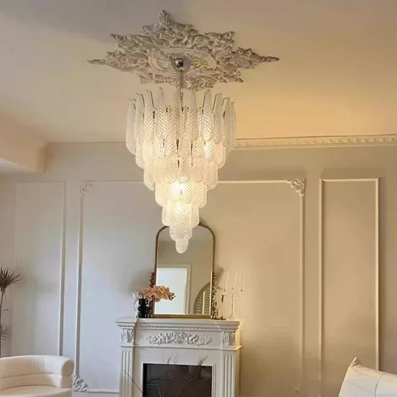Vintage Nordic Glass Ceiling Chandelier - Luxury LED Hanging Lamp for Living Room, Dining Table and Home Decoration