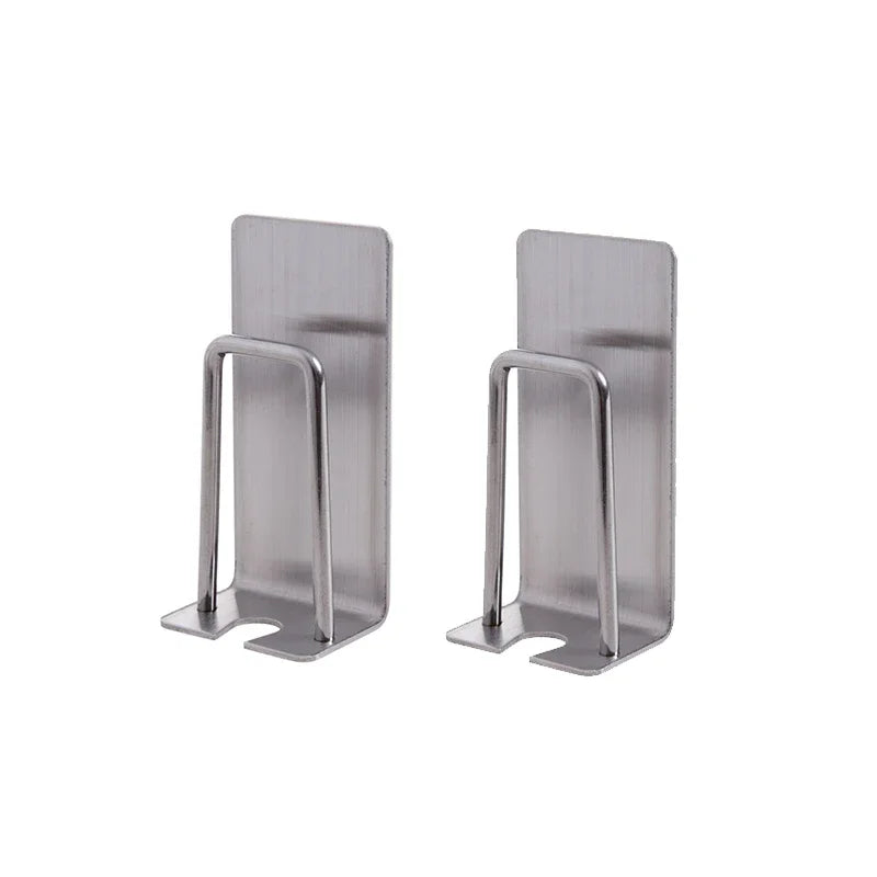 Stainless Steel Toothbrush Holder Shaver Cup Wall Mount Storage Rack Bathroom Accessories Set