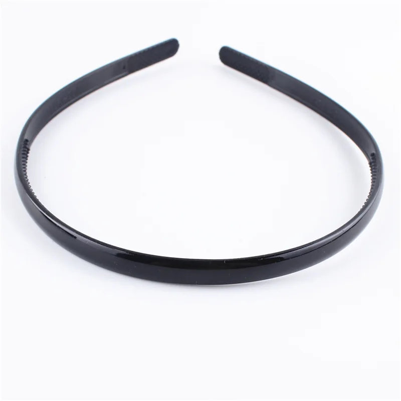 Unisex Black Metal Wavy Headband - Invisible Non-Slip Sports Hairband and Bangs Holder Hair Accessory