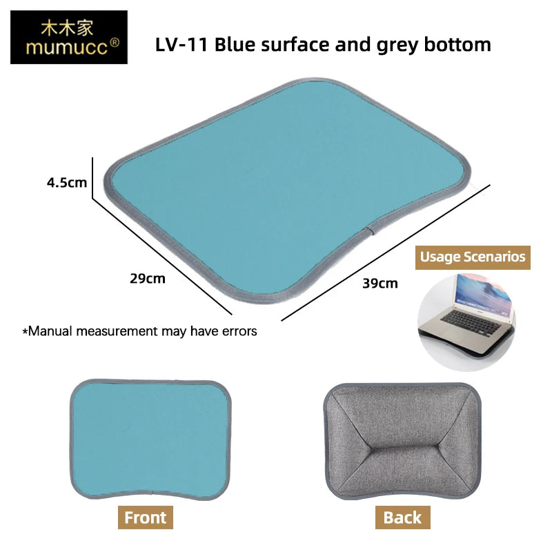MUMUCC Multifunctional Laptop Desk with Cushion, Foam Particle Pillow Table & Hard Mouse Pad