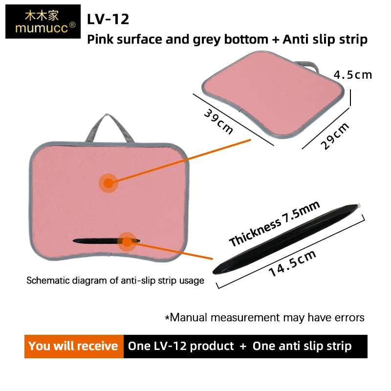 MUMUCC Multifunctional Laptop Desk with Cushion, Foam Particle Pillow Table & Hard Mouse Pad