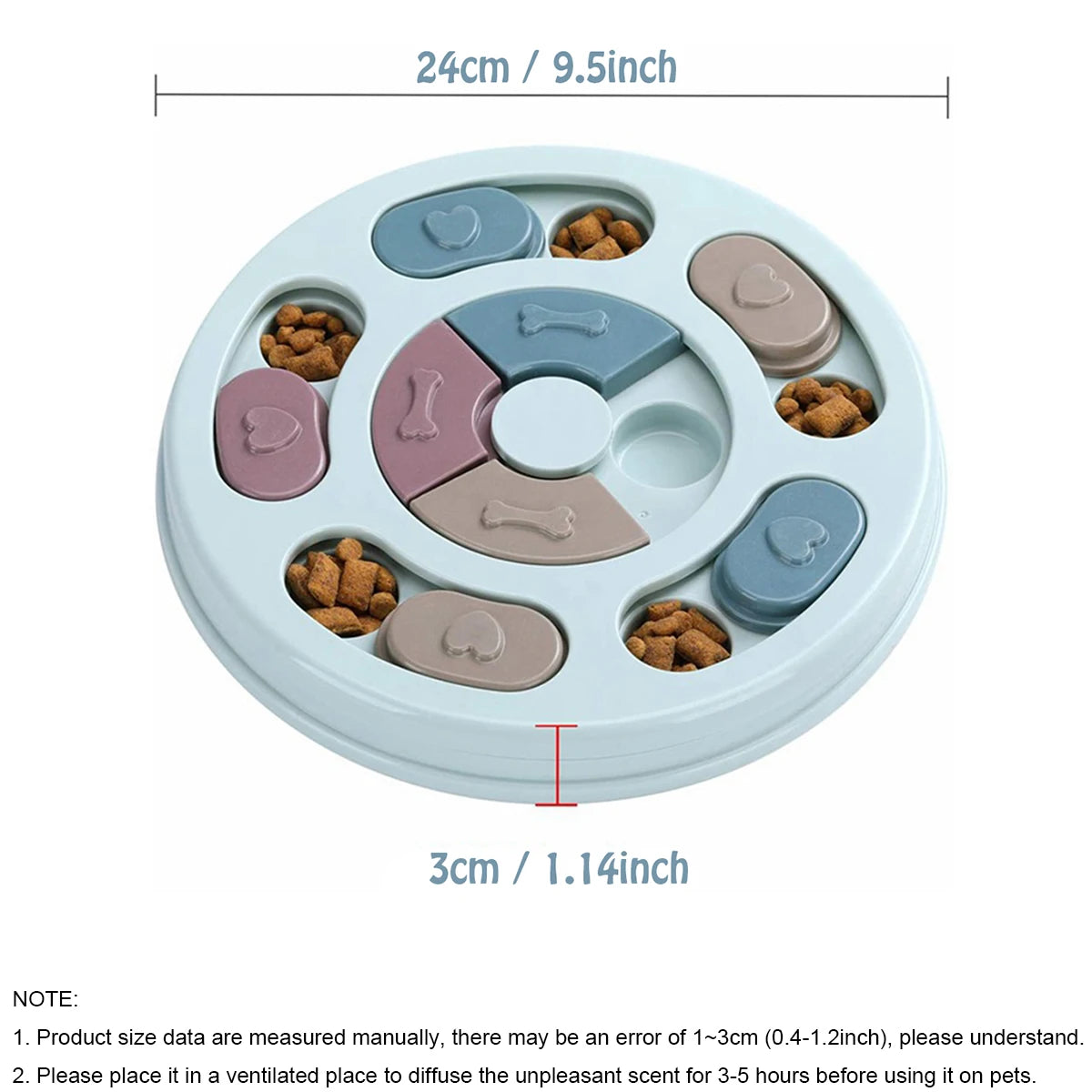 Dog Food Hiding Bowl for Slow Feeding, Interactive Educational Toy to Relieve Boredom