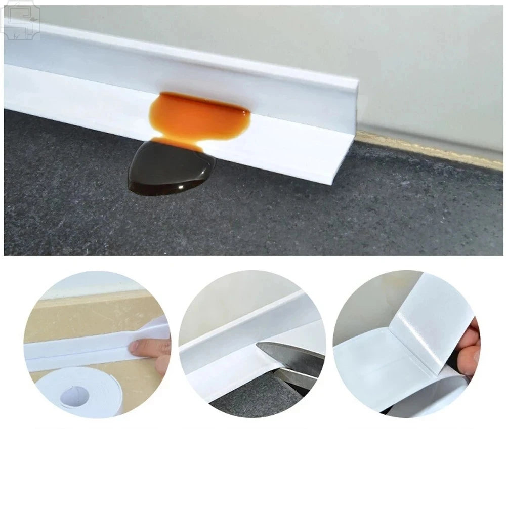 Bathroom Waterproof Wall Stickers Sealing Tape PVC Adhesive Sealing Strips Sink Edge Tape Kitchen Bathroom Accessories