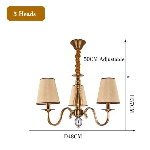 Luxury Classic LED Chandelier Rustic Suspension Luminaire for Living Dining Room & Bedroom Hanging Home Decor
