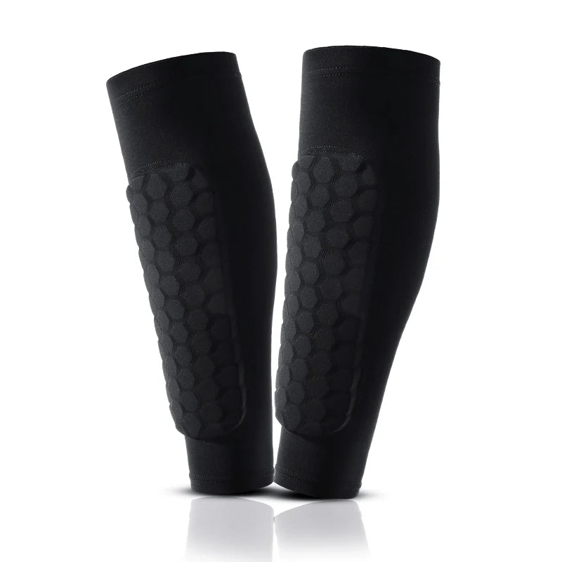 Football Shin Guard Socks Sleeves with Foam, Calf Compression Sleeve, Honeycomb Pads Sports Legging & Soccer Equipment