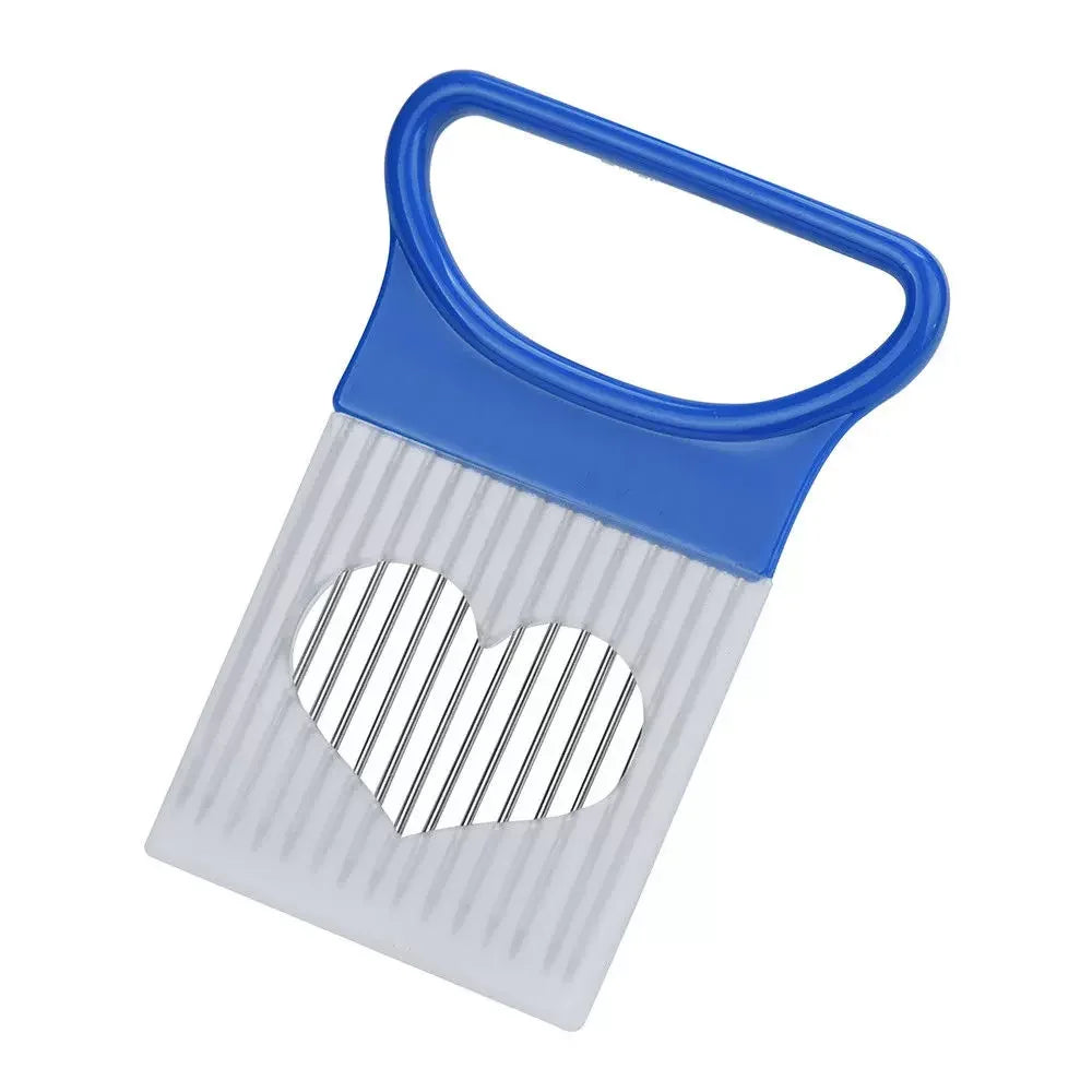 Colorful Onion Slicer, Stainless Steel Kitchen Potato Chip & Onion Holder