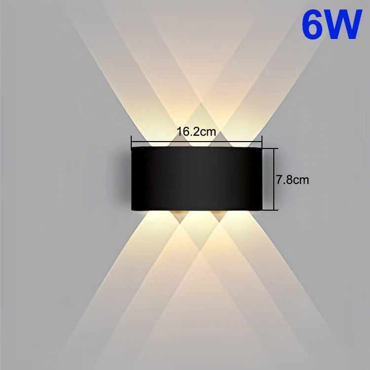 Up and Down LED Wall Lamp - Waterproof Wall Light for Bedroom, Living Room, Corridor, Indoor and Outdoor Lighting
