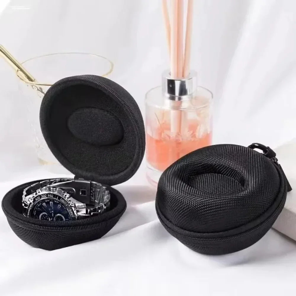 Portable EVA Single Watch Travel Case - Waterproof Watch Storage Organizer Box and Holder for Smartwatches