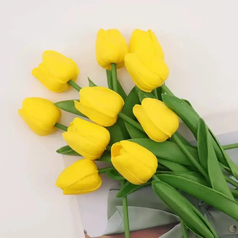 Real Touch Artificial Tulip Flowers Bouquet Fake Tulips for Home Wedding Decorations