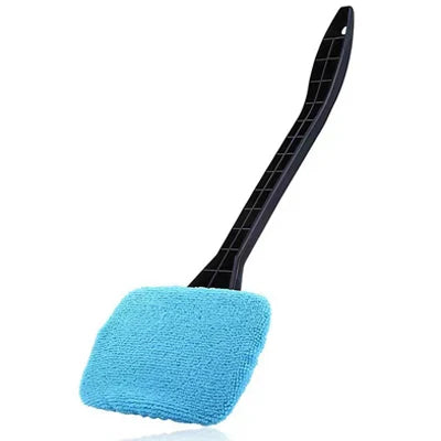 Car Window Cleaner Brush Kit with Long Handle, Windshield & Interior Auto Glass Cleaning Tool