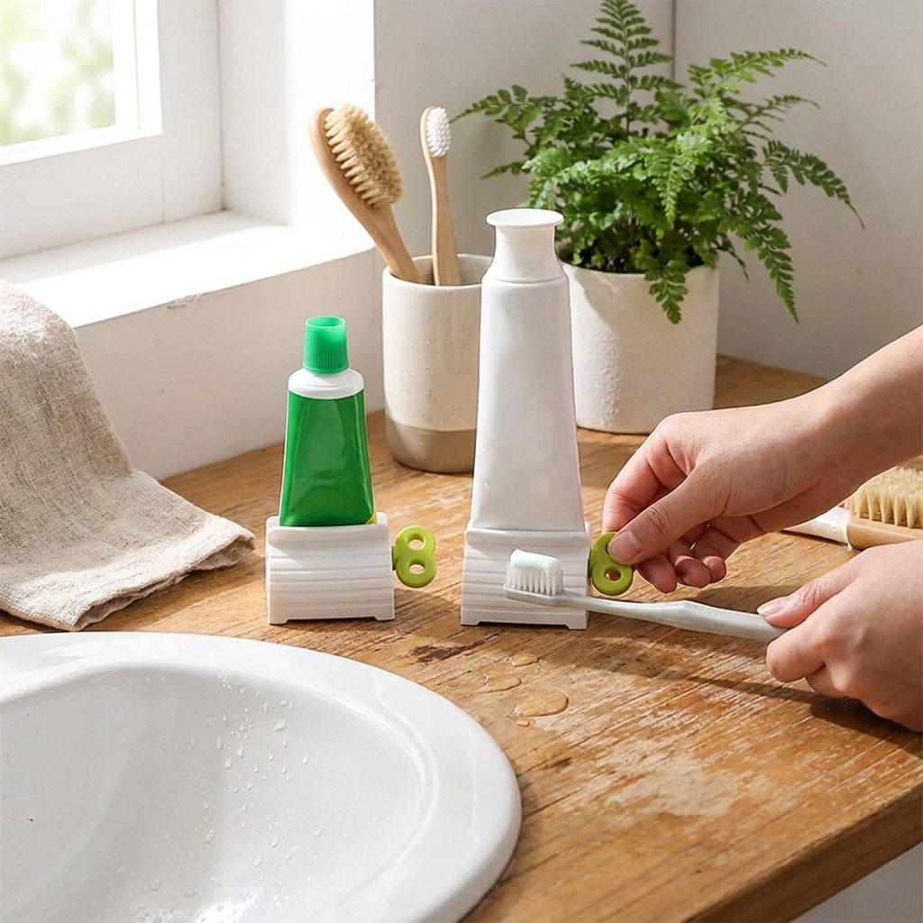 Efficient and Hassle-Free Toothpaste Tube Squeezer for a Smooth and Comfortable Brushing Experience in use