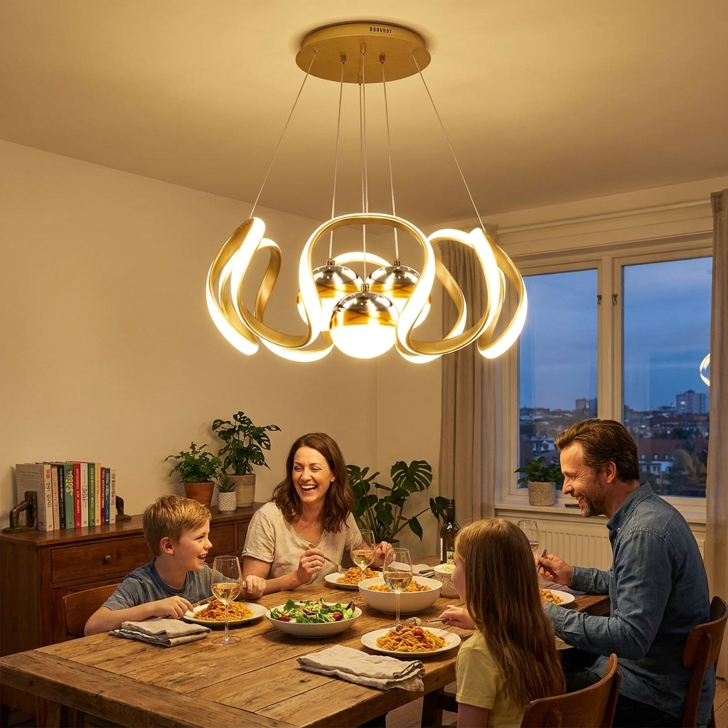 Modern Nordic LED Pendant Lights Minimalist Luxury Lamps for Living Dining BedRoom Home Decoration luster Chandelier in use