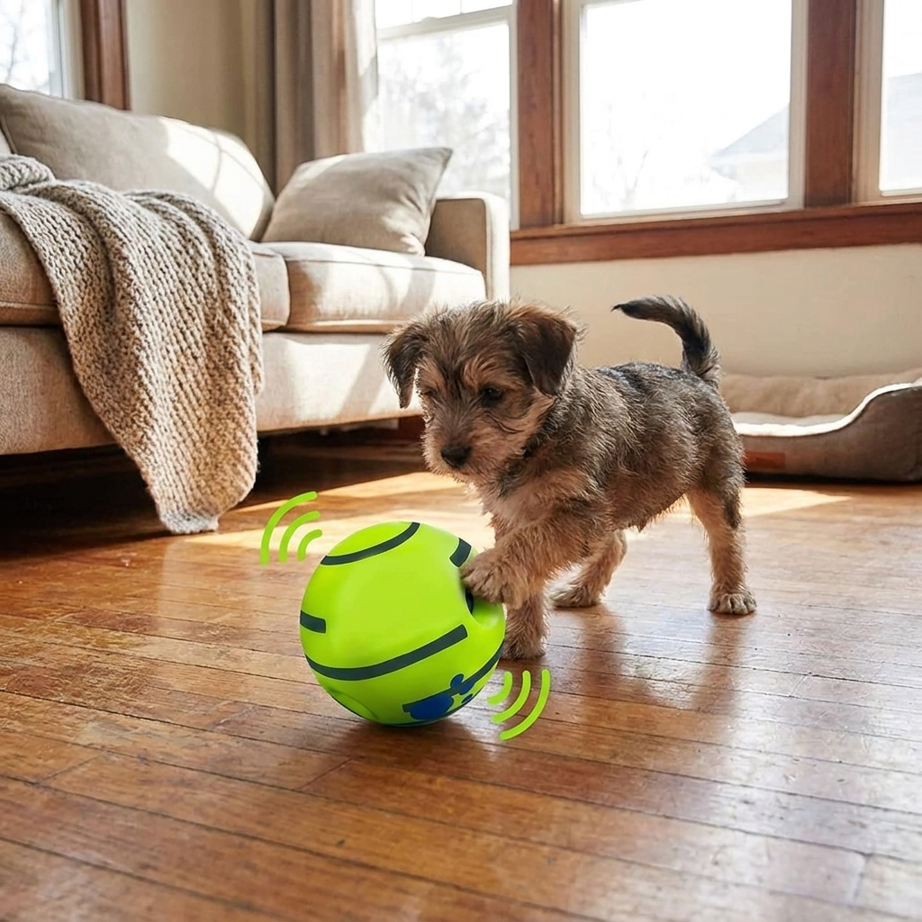Funny Interactive Giggle Ball - Balls for Dog IQ Training, Pet Interactive Toy, Stimulating Play, Mental Stimulation, and Exerci in use