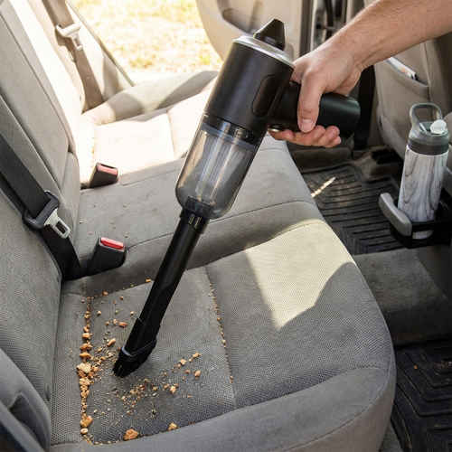 9000Pa Wireless Car Vacuum Cleaner USB Charging 1200mAh Portable Cleaning Appliance Mini Wet and Dry Vacuum Cleaner Household in use