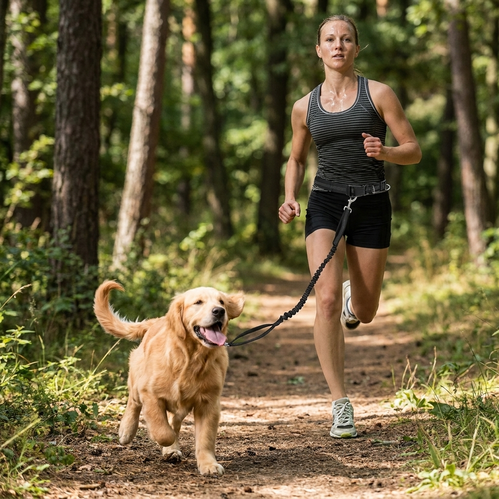 Hand Free Dog Leash for Pet Walking Running Jogging Adjustable Dog leash Waist Belt Chest Strap Traction Rope Dog Accessories in use