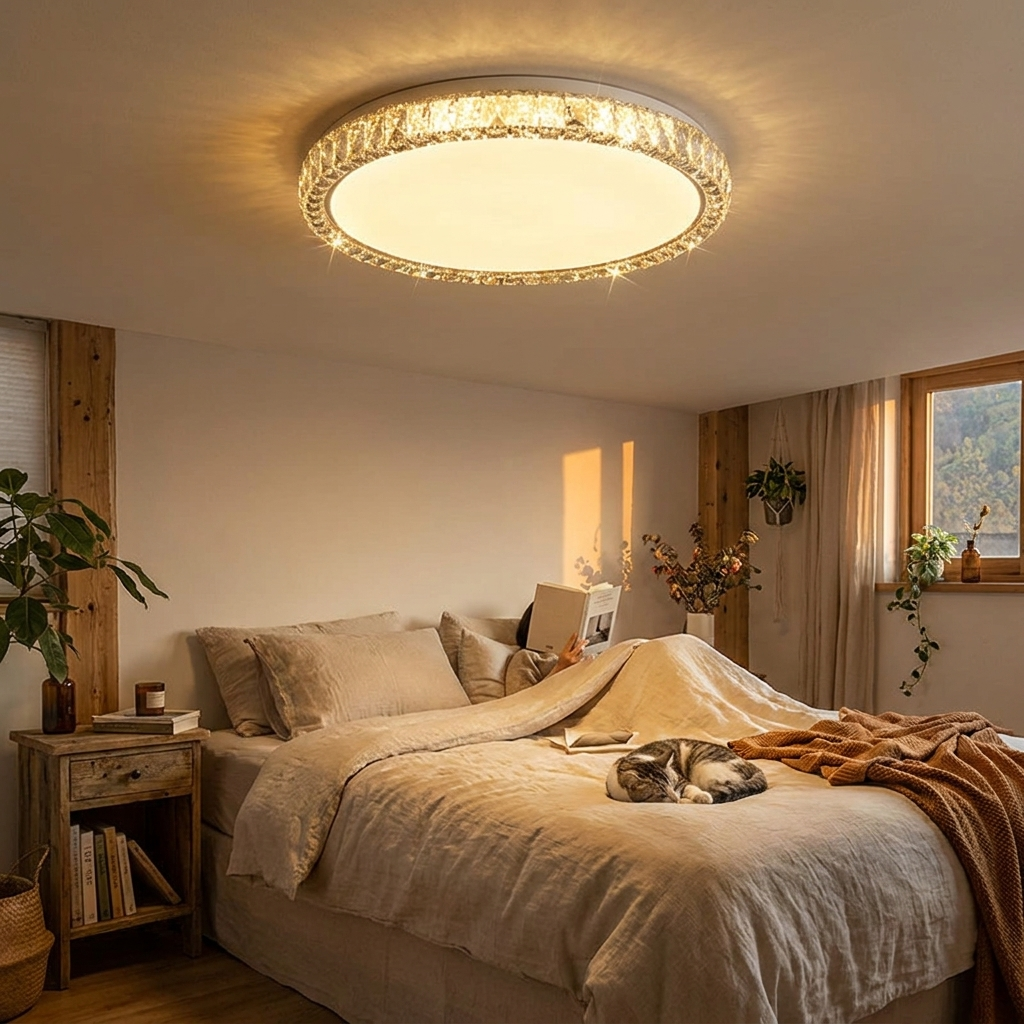 LED Modern Ceiling Light White/Black Minimalist Room Decoration For Bedroom Dining Room Study Ceiling Lamp Indoor Home Lighting in use