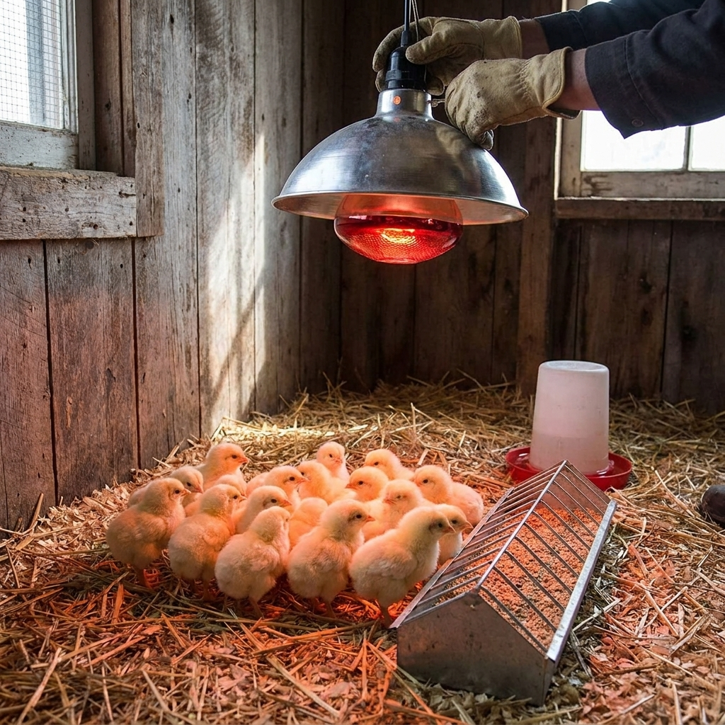 E27 Poultry Heating Lamp Breeding Bulb For Pigl High Quality LED Light Pet Brooder Hatch Chick Heater Bulb in use