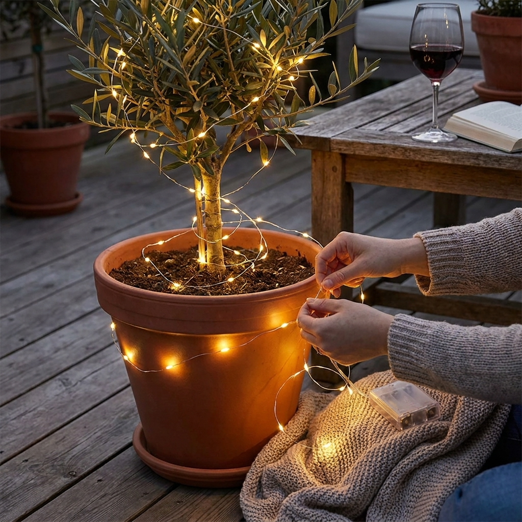 Fairy Light String Led Copper Wire String Light Battery Powered For Bedroom Garden Party Wedding Decoration in use