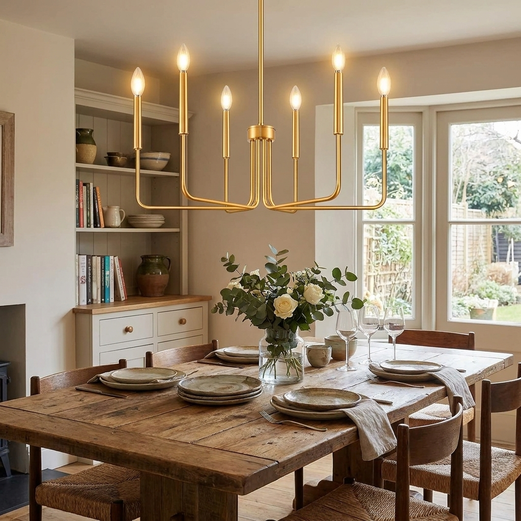 Retro Loft Candle Chandeliers Light Simple Iron Chandelier Pendant Lights for Living Room Dining Room Suspension Lamp AC110-260V in use