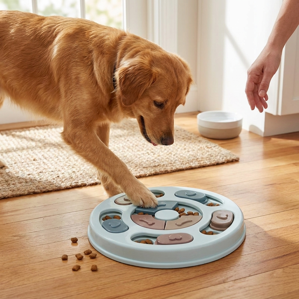 Dog Food Hiding Bowl, Slow Food Training, Dog Educational Toy To Relieve Boredom, Interactive Educational Feeding Toy in use