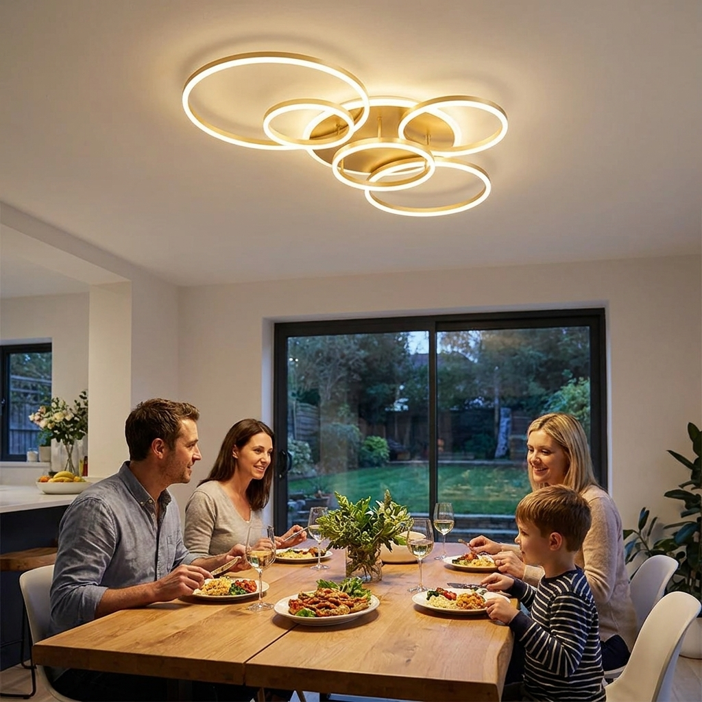 Modern LED Ceiling Chandelier Lighting For Home Living Study Room Bedroom Dimmable Ceiling lamp Indoor Lighting decoration Lamps in use