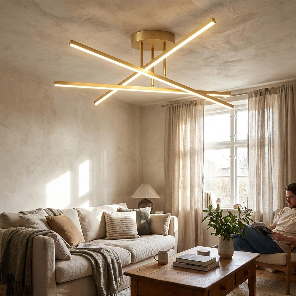 2024 new ceiling lamp Nordic modern LED lamp living room dining room bedroom lights ceiling chandelier in use