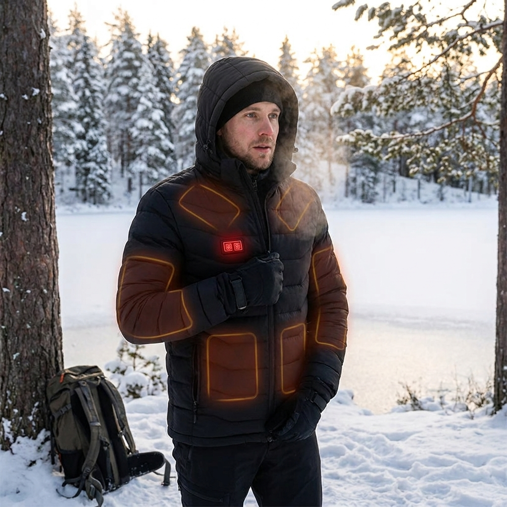21 Areas Heated Jacket Men Warm Vest USB Self Heating Jacket Women Heated Coat Ski Camping Hiking Winter Cotton Clothes Washed in use