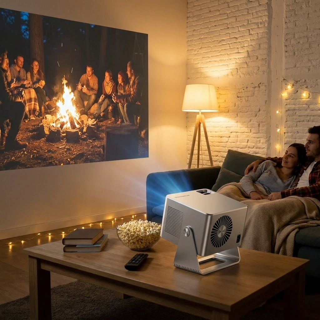 Magcubic HY350GTV Projector in use